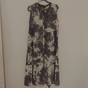 Drew Womens Sleeveless Tie-Dye Maxi Dress